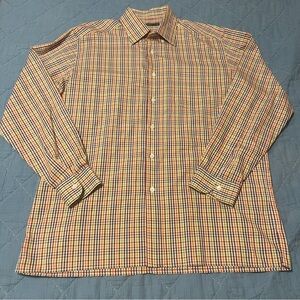 Ermenegildo Zegna Men’s Dress Shirt Multicolor Plaid XXL